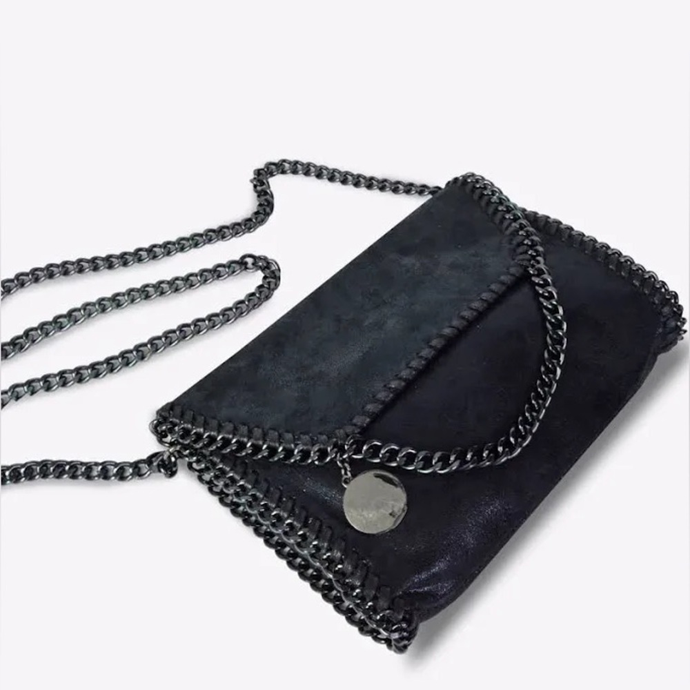 Black Crossbody Bag Vegan Leather MERCI